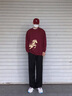 真維斯（Jeanswest）酒紅色衛衣男士本命年馬年爆款2026新款過(guò)年喜慶衣服加絨外套上衣 曬單實(shí)拍圖