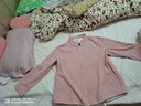 初徑加絨加厚純棉襯衫女燈芯絨百搭寬松顯瘦保暖打底衫秋冬季新款襯衣 粉紅色【加絨款】 L 曬單實(shí)拍圖
