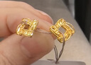 六福珠寶黃金耳釘光影金炫動(dòng)時(shí)空炫彩幾何足金耳飾禮物 計價(jià) 約2.07克 曬單實(shí)拍圖