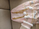 安妮優(yōu)兒（Anneyol）格格服女童漢服冬季古裝兒童冬裝國風(fēng)加厚旗袍裙拜年服 粉色 130 曬單實(shí)拍圖