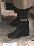 天美意短靴商場(chǎng)同款簡(jiǎn)約氣質(zhì)時(shí)裝靴女靴新款 黑色 37 曬單實(shí)拍圖