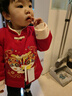 GOKU兒童中式唐裝套裝寶寶中國風(fēng)周歲禮服年秋季新款新年喜慶拜年童裝 紅色 常規 不加絨 100 曬單實(shí)拍圖