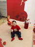 舒貝怡嬰兒衣服男童套裝中式國風(fēng)唐裝周歲抓周新年紅色兒童拜年服100 曬單實(shí)拍圖