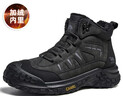 駱駝（CAMEL）高幫抓地戶(hù)外登山鞋厚底耐磨徒步鞋男加絨 G15W342015R 黑色 42 曬單實(shí)拍圖