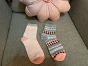 粉色系列暖秋襪子女中筒襪森系氛圍感少女jk蝴蝶結百搭校園堆堆襪 【粉色灰羅口+小菱格】 2雙 曬單實(shí)拍圖