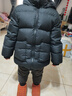 保姆鵝 兒童羽絨服寶寶白鴨絨外套防風(fēng)冬裝男童女童加厚保暖[NG2764] 炭黑 130 曬單實(shí)拍圖