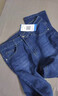 真維斯牛仔褲男秋冬季加肥加大碼寬松直筒褲運動(dòng)褲胖子肥佬休閑闊腿長(cháng)褲 深藍色【加絨】 34 曬單實(shí)拍圖