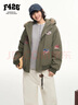 F426【趙露思同款】冬季新款美式復古連帽毛領(lǐng)派克棉服 軍綠色 XL 曬單實(shí)拍圖