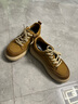 百麗（Belle）男士復古休閑工裝板鞋2026春冬季新款加絨厚底增高8YH01AM6 黃棕-單里 39 曬單實(shí)拍圖