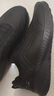 斯凱奇（Skechers）男鞋秋冬新款厚底工作皮鞋黑色耐臟緩震休閑運動(dòng)鞋子男百搭通勤鞋 曬單實(shí)拍圖