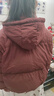 啄木鳥(niǎo)紅色短款連帽羽絨服外套女小個(gè)子2025冬季新款歐貨加厚保暖面包服 酒紅色羽絨服 L 建議100-115斤 曬單實(shí)拍圖