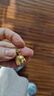 六福珠寶福滿(mǎn)傳家足金心象事成手工鏨刻工藝黃金吊墜配項繩計價(jià)F63G0115DS 9.24克(含工費1645元) 搭配玉髓款 曬單實(shí)拍圖