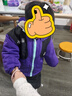 巴厘小豬男童棉服沖鋒外套秋冬夾棉保暖加絨棉襖寶寶超萌可愛(ài)加厚兒童冬裝 暮山紫 100 曬單實(shí)拍圖