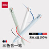 得力紐賽多色筆三色合一按動(dòng)中性筆0.5速干紅黑藍三色筆做筆記用劃重點(diǎn)多功能模塊筆初高中生刷題筆 速干三色筆【2支裝】+筆芯12支/筆桿隨機 曬單實(shí)拍圖
