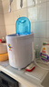 小鴨迷你洗衣機小型單桶半全自動(dòng)殺菌寶寶宿舍嬰兒童微型脫水甩干 大功率電機+藍光抑菌+藍色款 曬單實(shí)拍圖