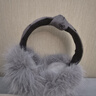 成楷恒業(yè)蝴蝶結毛絨耳罩女冬季保暖耳包護耳防凍騎行波點(diǎn)耳套耳暖耳捂發(fā)箍 蝴蝶結印花【氣質(zhì)灰】 曬單實(shí)拍圖
