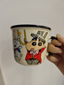 小新可愛(ài)刻度馬克杯喝水杯飲水牛奶杯卡通杯子蠟筆陶瓷高顏值茶杯 蠟筆小新牛奶刻度杯黑半把-魔術(shù)師小新 曬單實(shí)拍圖