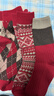 古今（GUJIN）本命年羊毛襪子女秋冬季加厚紅色中筒襪子保暖2026馬年騏驥紅4雙 曬單實(shí)拍圖