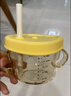 小雅象吸管杯兒童喝奶學(xué)飲刻度手柄鴨嘴杯防摔米糊杯嬰兒寶寶牛奶杯水杯 曬單實(shí)拍圖