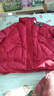 皮爾卡丹（pierre cardin）大碼紅色短款嘉興平湖羽絨服2025女款新款胖mm女外套冬季 酒紅色 2XL (175) 曬單實(shí)拍圖