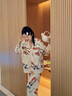 歐詩(shī)帛2026新款春秋季天長(cháng)袖睡衣女帶胸墊大碼可愛(ài)長(cháng)褲套裝可外穿家居服 81136 【帶胸墊】 L 建議體重100-120斤 曬單實(shí)拍圖