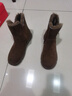 啄木鳥(niǎo)全牛皮真皮雪地靴女冬季加絨加厚羊毛短靴馬丁靴大棉鞋媽媽鞋惠州 棕色【羊毛里】質(zhì)保一年 39 曬單實(shí)拍圖
