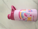 btif兒童保溫杯便攜直飲水杯學(xué)生上學(xué)專(zhuān)用防摔杯子 彩虹花朵400ML 曬單實(shí)拍圖