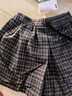 森馬（Semir）商場(chǎng)同款|半身裙女冬季毛呢格紋A字裙含羊毛2025短裙101725120001 曬單實(shí)拍圖