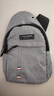 男士胸包戶(hù)外運動(dòng)小挎包休閑時(shí)尚牛津布單肩斜挎包男包胸前小背包 灰色BJ506-1 曬單實(shí)拍圖