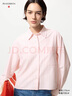 優(yōu)衣庫女裝男裝牛津紡箱型條紋襯衫/長(cháng)袖合作款483601 11 粉紅色 XL 曬單實(shí)拍圖
