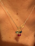 若華（RUOHUA）小如意 4 - 5mm祖母綠/紅寶石吊墜項鏈女18K金DIY新年禮物 【祖母綠吊墜】 曬單實(shí)拍圖