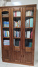小木窩實(shí)木書(shū)柜 胡桃木書(shū)柜玻璃門(mén)收納儲物櫥架落地柜中式書(shū)房置物書(shū)架 三門(mén)書(shū)柜 組裝 曬單實(shí)拍圖