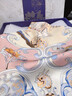 GIAVENTOLA溫柔粉色城堡真絲小方巾女春秋季百搭桑蠶絲圍巾禮媽媽護脖絲巾 粉色城堡-53真絲 曬單實(shí)拍圖