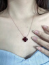 LIIA七夕情人節輕奢正品18K金四葉草項鏈女紅玉髓套鏈生日禮物送女友 【紅瑪瑙】【雙面佩戴】+精美禮盒 曬單實(shí)拍圖