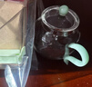 天福茗茶茗茶彼物玻璃茶壺 泡茶壺家用花茶綠茶套裝功夫沏茶耐高溫茶具 清韻玻璃壺-玉色 230ml 曬單實(shí)拍圖