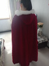 麗佰昕2025新款中式新娘秀禾服披風(fēng)結婚披肩外搭冬季加厚漢服大毛領(lǐng)斗篷 酒紅色A款加厚 均碼 曬單實(shí)拍圖