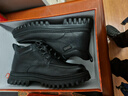 西域駱駝男鞋真皮商務(wù)休閑皮鞋冬季高幫加絨加厚羊毛保暖棉鞋中老年爸爸鞋 黑色【系帶】 40 標準皮鞋碼 曬單實(shí)拍圖
