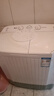 揚子7.5公斤半自動(dòng)洗衣機雙桶雙缸大容量家用宿舍租房用小型迷你脫水甩干內衣褲洗衣機 半自動(dòng)7.5公斤白色 曬單實(shí)拍圖