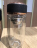 雷德夫（LEIDFOR）G21雙層玻璃杯 男士隔熱水杯茶水分離杯子保溫茶杯曜石黑色 370ml 曬單實(shí)拍圖