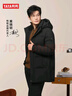 鴨鴨明星款黃曉明爸爸裝羽絨服男士中長(cháng)款冬季商務(wù)休閑中老年加厚外套 曬單實(shí)拍圖