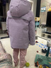 雪中飛（SNOWFLYING）兒童羽絨服男女童冬季新款大口袋御寒加厚保暖中大童裝淺紫色150 曬單實(shí)拍圖