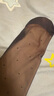 小野和子波點(diǎn)黑絲光腿神器女冬加絨加厚連褲襪雙層黑透膚打底絲襪 曬單實(shí)拍圖