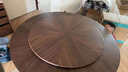 旋轉伸縮餐桌可變大變小巖板圓桌多功能變徑家用胡桃木皮實(shí)木飯桌 巖板桌面1.1米變1.6米單桌 兩層 曬單實(shí)拍圖