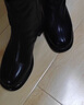 富貴鳥(niǎo)（FUGUINIAO）短靴女春季新款百搭法式皮靴女粗跟軟底頭層牛皮時(shí)裝靴子女?huà)寢屝?黑色 （跟高5.5CM) 37 曬單實(shí)拍圖