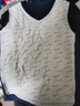 雪茜曼羊毛保暖背心男秋冬無(wú)痕抗菌打底衣加厚保暖修身無(wú)袖坎肩馬甲男 曬單實(shí)拍圖
