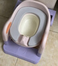 寶寶階梯坐便器兒童坐便器三合一階梯式馬桶凳子小孩可折疊坐便器 【三合一】洛汐粉硬墊款 曬單實(shí)拍圖