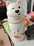 babycare西高地保溫杯學(xué)飲兒童寶寶學(xué)生上學(xué)水壺吸管直飲杯外出6月+-大粉 曬單實(shí)拍圖
