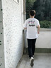 WHIM NASA港風(fēng)短袖t恤男2026夏季純棉寬松潮流半袖羽毛印花高級感情侶上衣 珍珠白 3XL 建議185-210斤 曬單實(shí)拍圖