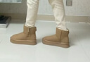 駱駝（CAMEL）雪地靴女時(shí)尚保暖棉鞋套筒厚底面包鞋 L24W275655 駝色 39  曬單實(shí)拍圖