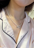 多想余珍珠項鏈女款吊墜輕奢小眾高級感鎖骨鏈毛衣鏈飾品蝴蝶結2025新款 蝴蝶結珍珠雙層項鏈 曬單實(shí)拍圖